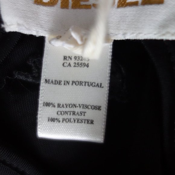 Diesel 00CELE 00NKF 100% RAYON-VISCOSE Made in Portugal Black Camisole Size L - Picture 4 of 13